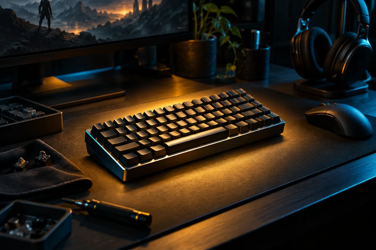 One fictional gaming keyboard highlighted for evaluation within an existing setup
